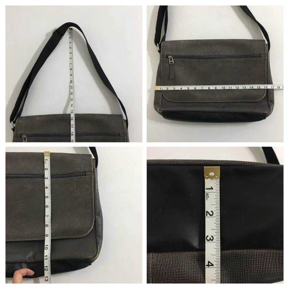 Fossil leather messenger